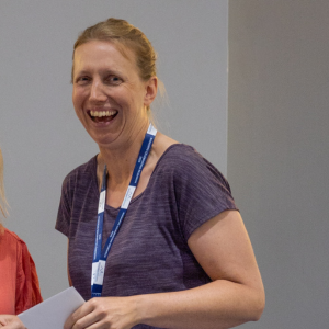 Image of person receiving certificate.